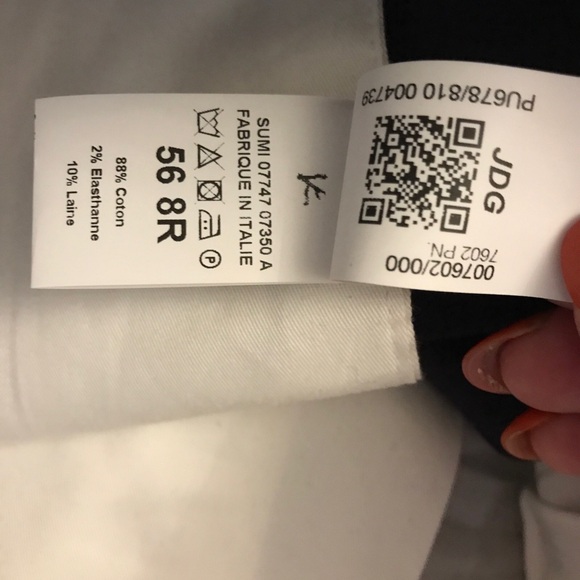 Isaia mens corduroy chino pants stretch dark blue 38/30 - Picture 8 of 9